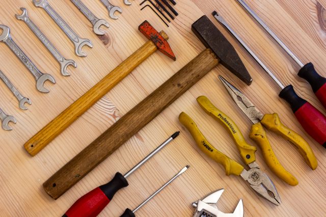 various tools on a table